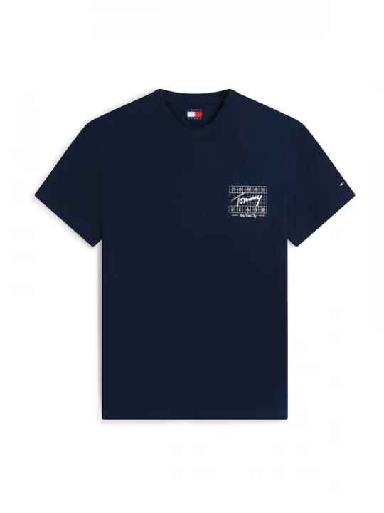 Foto van product Tommy Jeans Shirt 'Signature Logo Peached' navy / wit