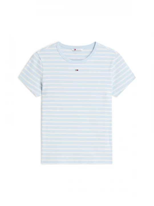 Foto van product Tommy Jeans Shirt 'Slim' lichtblauw / wit