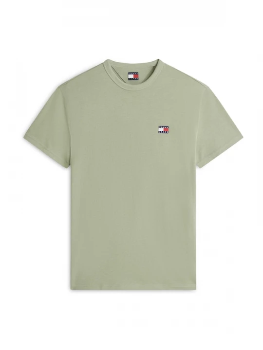 Foto van product Tommy Jeans Shirt 'Tommy Badge' lichtgroen / knalrood / wit