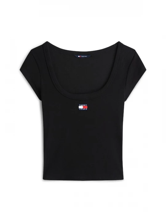 Foto van product Tommy Jeans Shirt 'Tommy Badge Slim' zwart