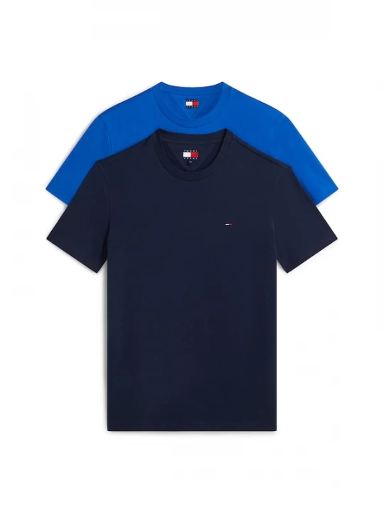 Foto van product Tommy Jeans Shirt 'Tommy Flag Extra Slim T' marine / royal blue / koningsblauw