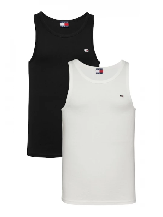 Foto van product Tommy Jeans Shirt 'Tommy Flag Extra Slim Tank' zwart / wit