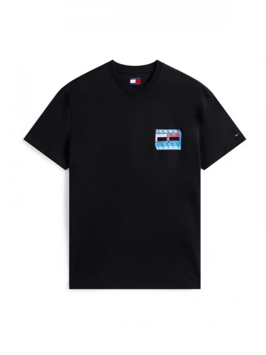 Foto van product Tommy Jeans Shirt turquoise / lichtgeel / zwart / wit