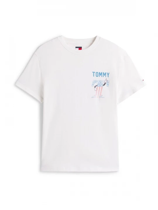 Foto van product Tommy Jeans Shirt 'USA' blauw / oranje / wit