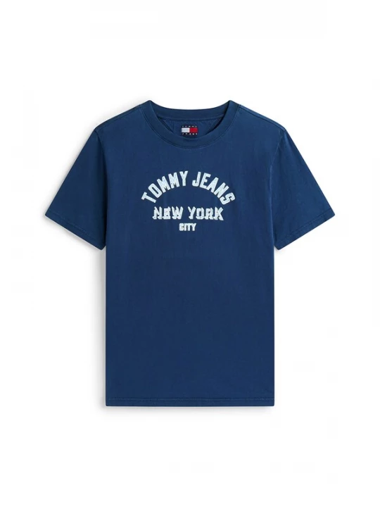 Foto van product Tommy Jeans Shirt 'Varsity' lichtblauw / donkerblauw / rosa