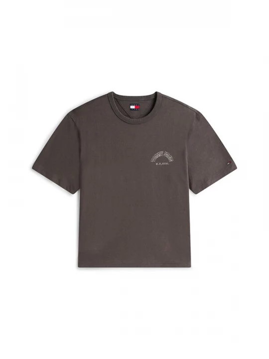 Foto van product Tommy Jeans Shirt 'Western' donkergrijs / wit