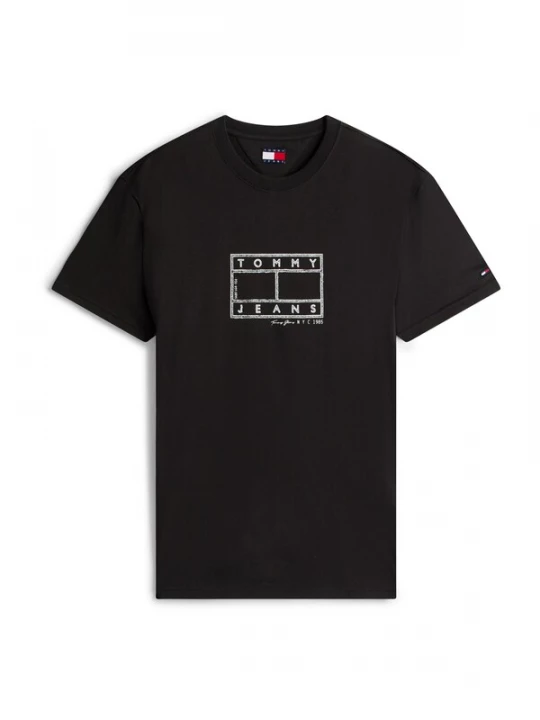 Foto van product Tommy Jeans Shirt zwart / offwhite