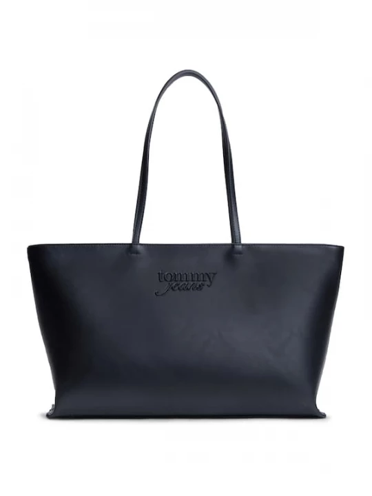 Foto van product Tommy Jeans Shopper 'Essential Textured Logo Tote' zwart