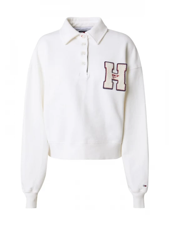 Foto van product Tommy Jeans Sweatshirt beige / crème / navy / rood
