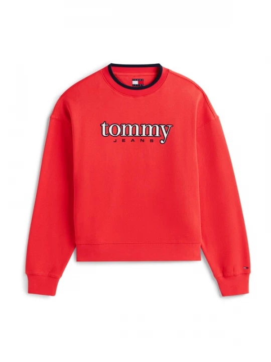 Foto van product Tommy Jeans Sweatshirt knalrood / zwart / wit