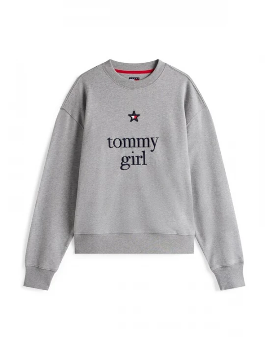 Foto van product Tommy Jeans Sweatshirt marine / grijs gemêleerd / rood / wit