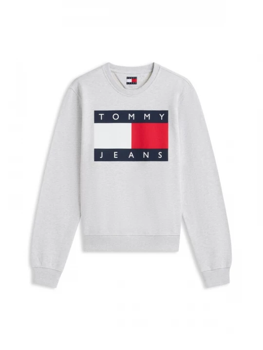 Foto van product Tommy Jeans Sweatshirt navy / grijs gemêleerd / kersrood / wit