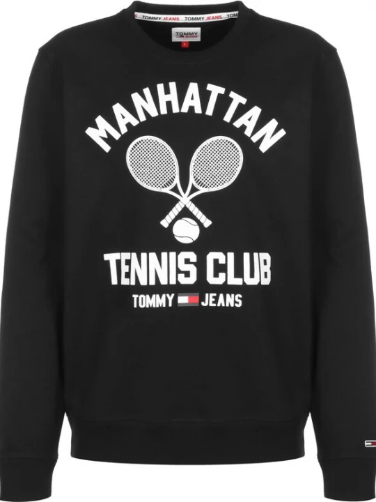 Foto van product Tommy Jeans Sweatshirt 'Tennis' rood / zwart / wit