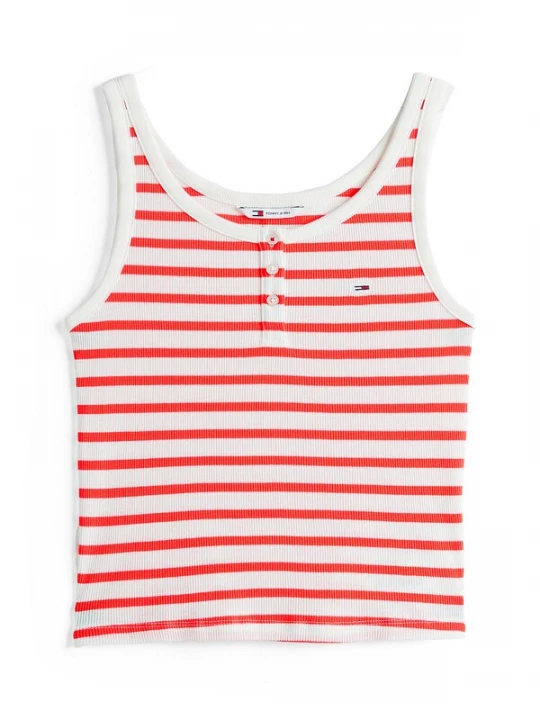 Foto van product Tommy Jeans Top rood / wit