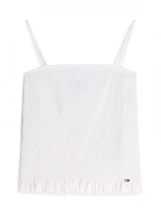 Foto van product Tommy Jeans Top 'Smock Slim Strap' wit