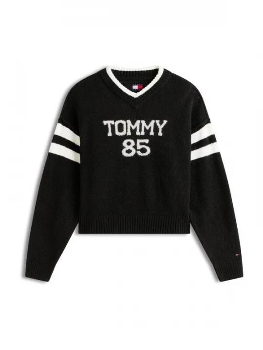 Foto van product Tommy Jeans Trui '85' zwart / wit