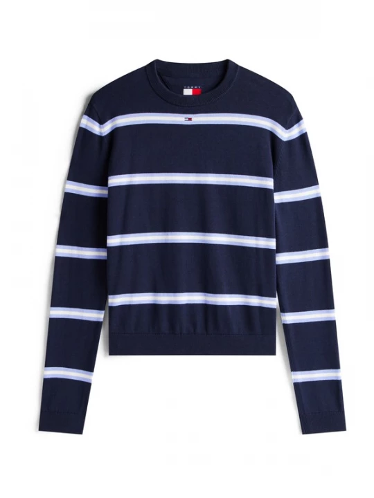 Foto van product Tommy Jeans Trui 'ESSENTIAL' marine / lichtblauw / wit