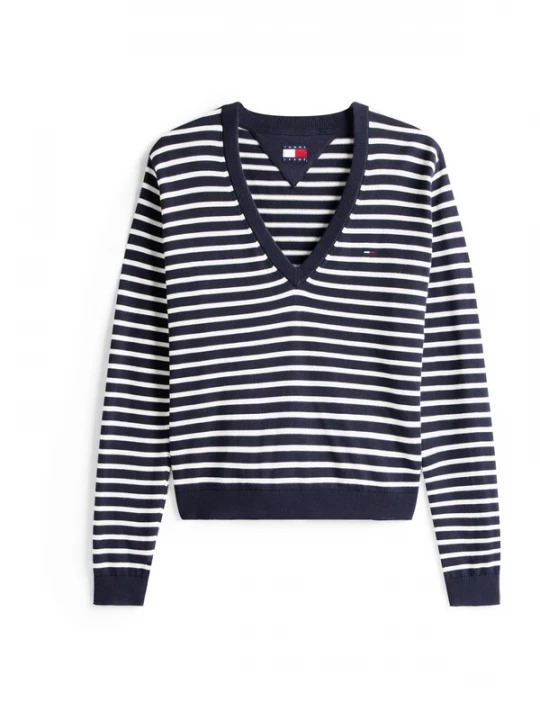 Foto van product Tommy Jeans Trui 'Essential' marine / wit