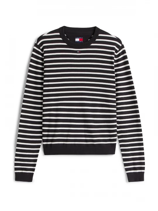 Foto van product Tommy Jeans Trui 'Essential' zwart / wit