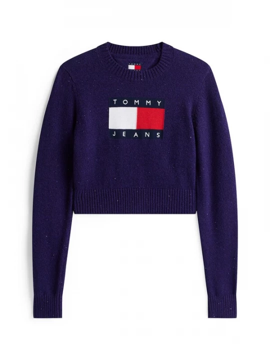 Foto van product Tommy Jeans Trui navy / aubergine / rood / wit