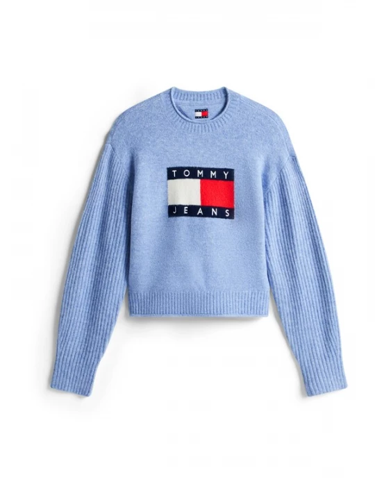 Foto van product Tommy Jeans Trui navy / lichtblauw / rood / wit