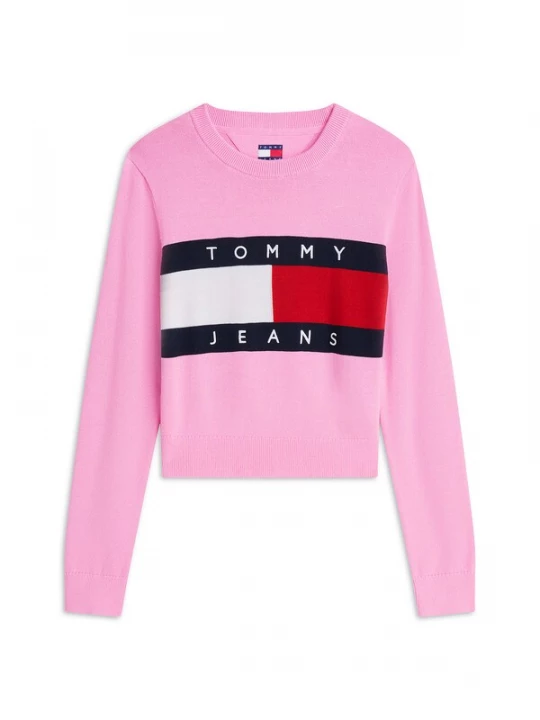 Foto van product Tommy Jeans Trui navy / lichtroze / rood / wit