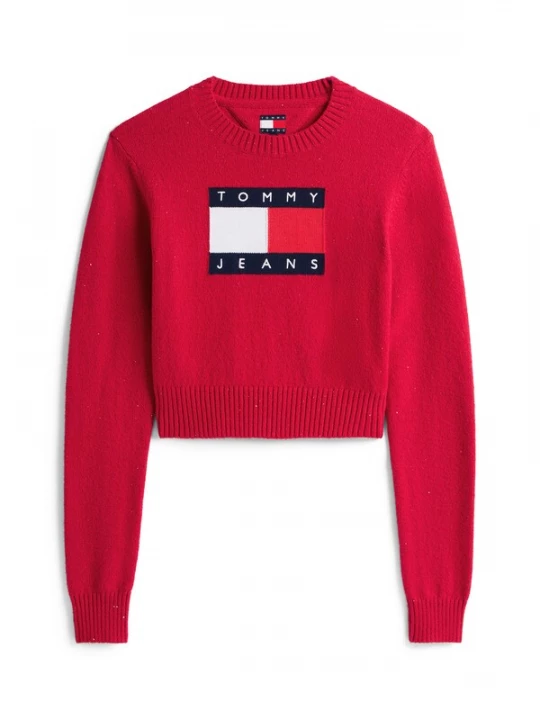 Foto van product Tommy Jeans Trui navy / rood / wit