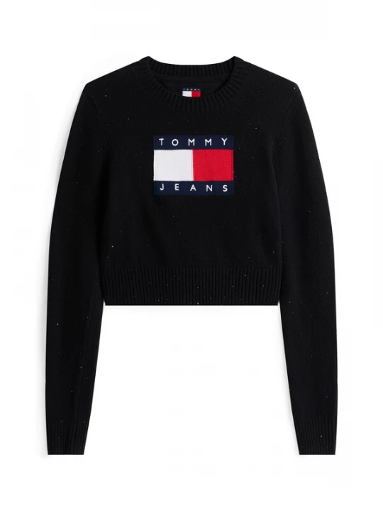 Foto van product Tommy Jeans Trui navy / rood / zwart / wit
