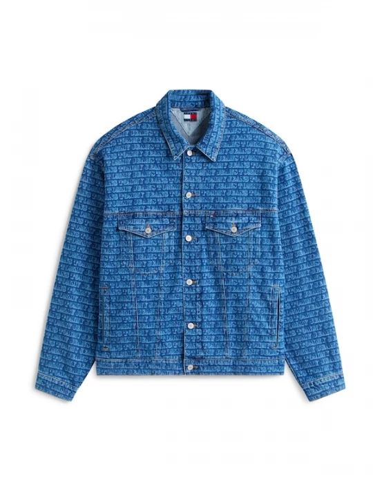 Foto van product Tommy Jeans Tussenjas 'Aop' blauw denim / wit