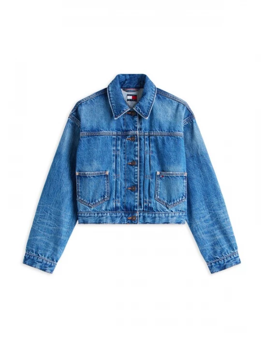 Foto van product Tommy Jeans Tussenjas blauw denim