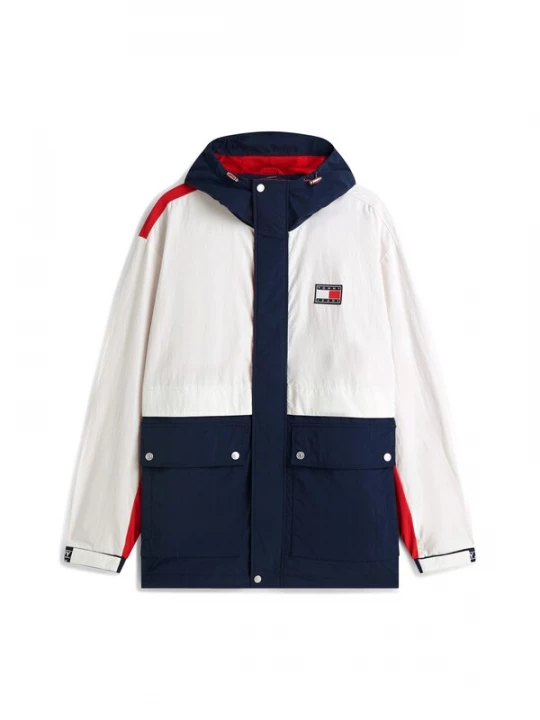 Foto van product Tommy Jeans Tussenjas 'Logo Regatta Relaxed Ripstop' navy / knalrood / wit