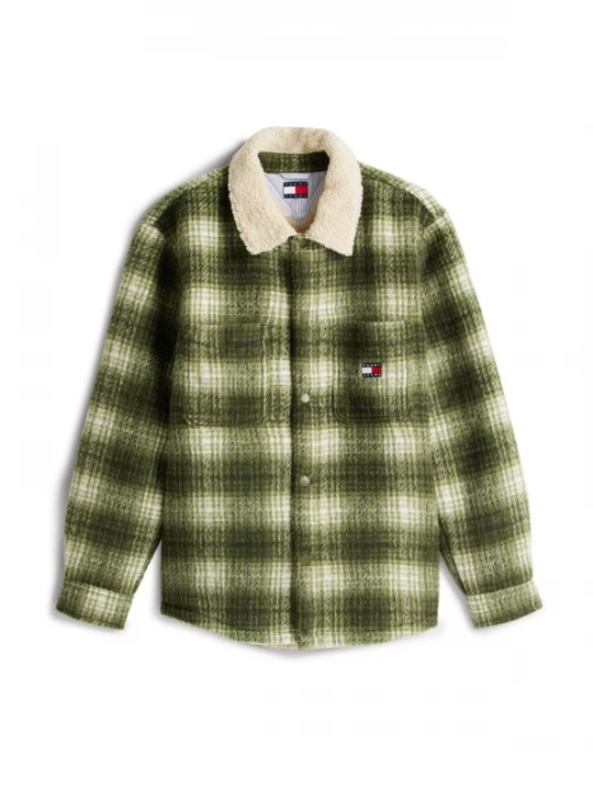 Foto van product Tommy Jeans Tussenjas olijfgroen / pastelgroen / wit