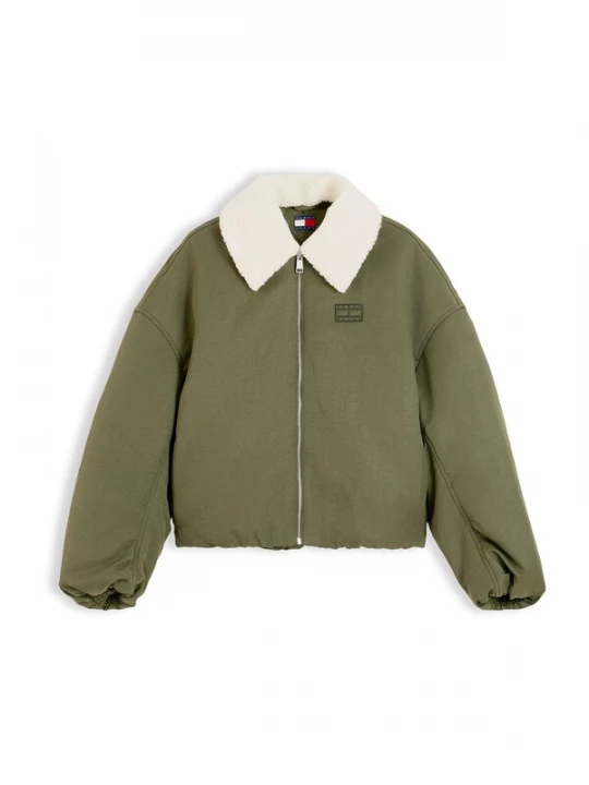 Foto van product Tommy Jeans Tussenjas olijfgroen / wit