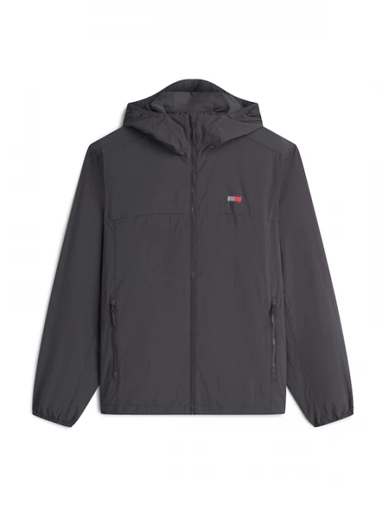 Foto van product Tommy Jeans Tussenjas 'Packable Ripstop Relaxed Hooded' donkergrijs