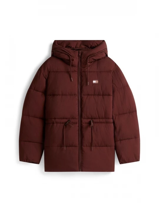 Foto van product Tommy Jeans Tussenjas roestbruin / rood / wit