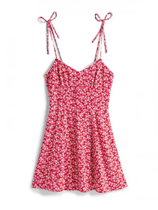Foto van product Tommy Jeans Zomerjurk rood / wit