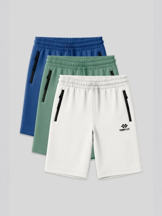 Foto van product Tommy Life Broek kobaltblauw / groen / wit