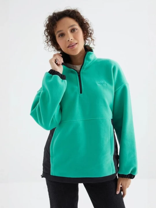 Foto van product Tommy Life Fleece jas groen / zwart