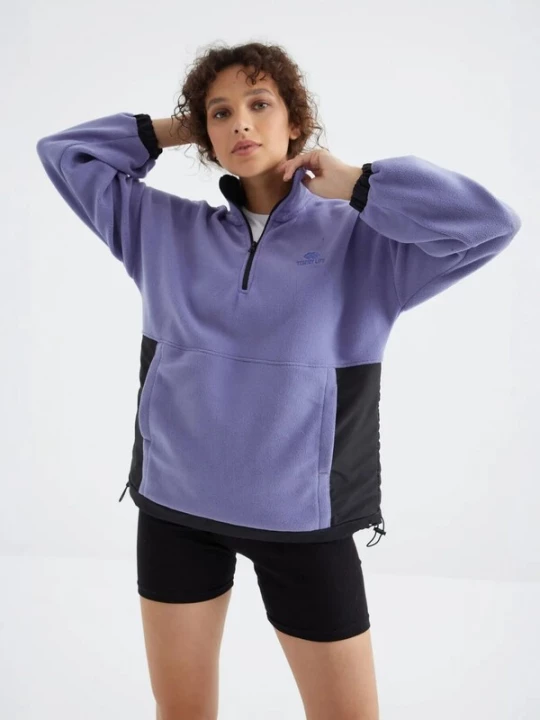 Foto van product Tommy Life Fleece jas lavendel / zwart