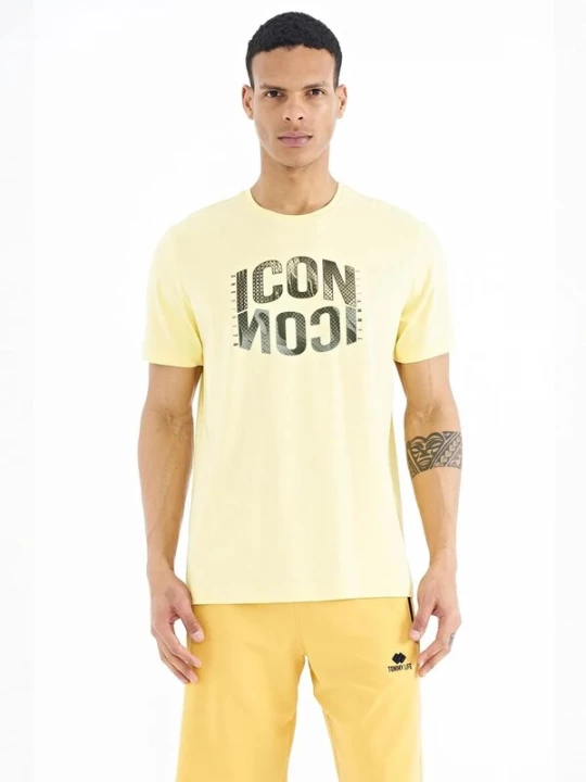Foto van product Tommy Life Shirt pasteelgeel / zwart