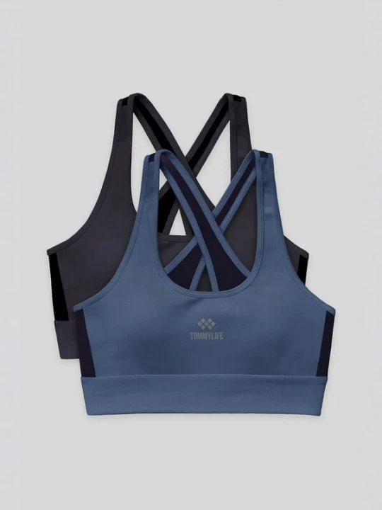 Foto van product Tommy Life Sporttop blauw / donkergrijs / zwart