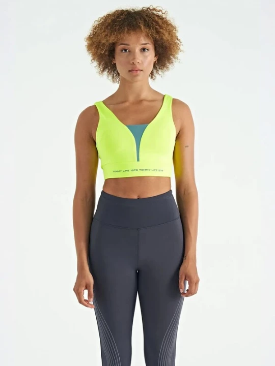Foto van product Tommy Life Sporttop citroengeel / donkergroen
