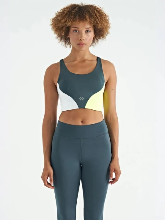 Foto van product Tommy Life Sporttop lichtgeel / donkergroen / wit