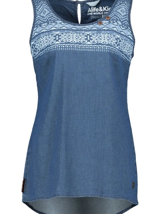Foto van product Top ALIFE & Kickin donkerblauw denim