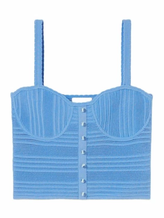 Foto van product Top CLAUDIE PIERLOT lichtblauw gemêleerd