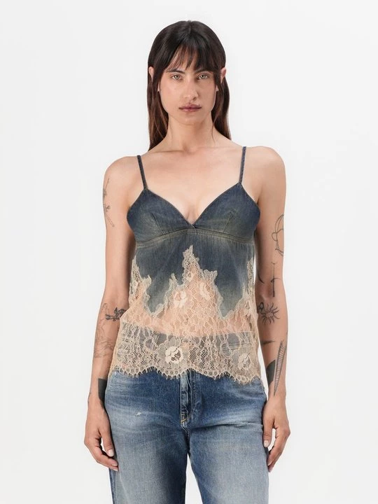 Foto van product Top Diesel donkerblauw denim