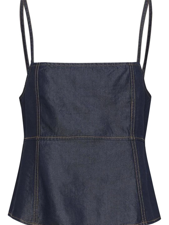 Foto van product Top Gestuz donkerblauw denim