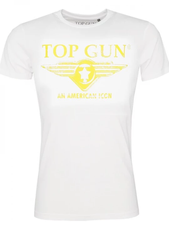Foto van product TOP GUN Shirt 'Beach' geel / wit