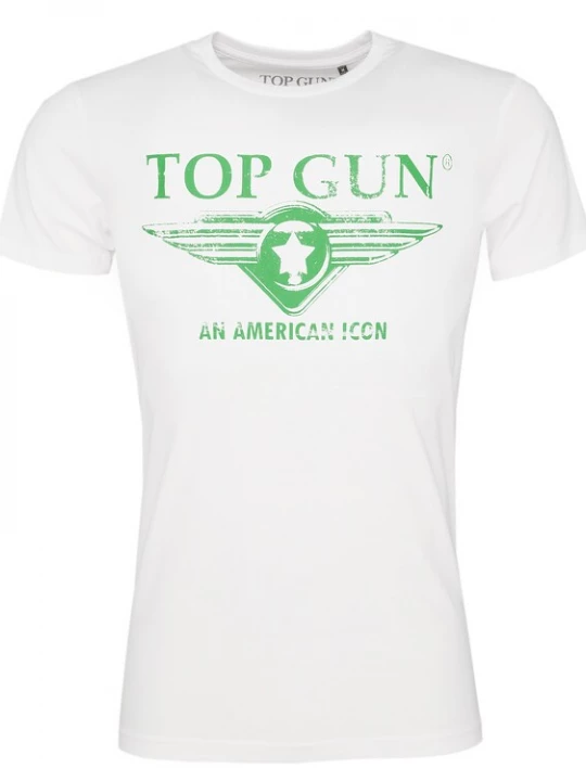 Foto van product TOP GUN Shirt 'Beach' limoen / wit