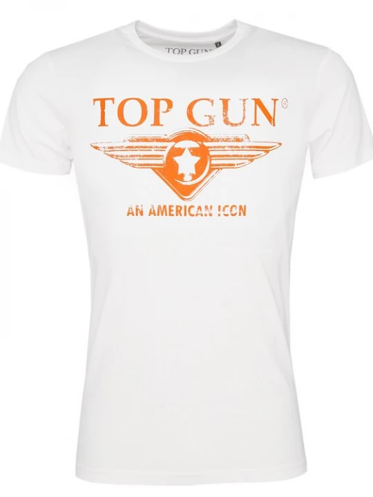Foto van product TOP GUN Shirt 'Beach' mandarijn / wit